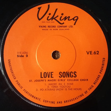 St. Joseph's Maori Girls College Choir : Maori Love Songs (7", EP)