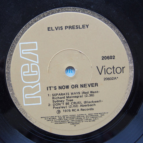 Elvis* : It's Now Or Never (7", EP)