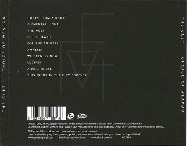 The Cult : Choice Of Weapon (CD, Album)