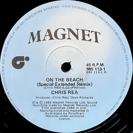 Chris Rea : On The Beach (12")