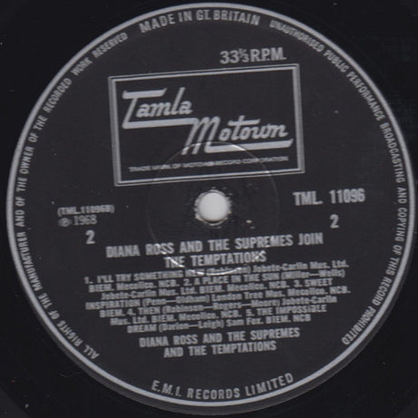 Diana Ross & The Supremes* Join The Temptations : Diana Ross & The Supremes Join The Temptations (LP, Album, Mono)