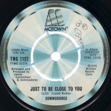 Commodores : Just To Be Close To You (7", Com)