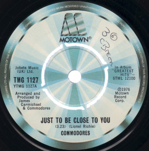 Commodores : Just To Be Close To You (7", Com)