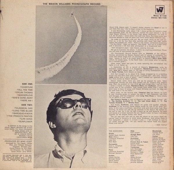 Mason Williams : The Mason Williams Phonograph Record (LP, Album)