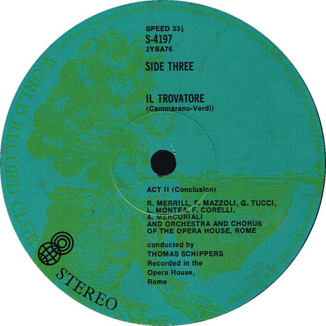 Giuseppe Verdi : Il Trovatore (3xLP, Album, Club, RE + Box)