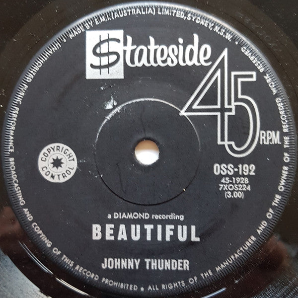 Johnny Thunder : Everybody Do The Sloopy / Beautiful (7", Single)