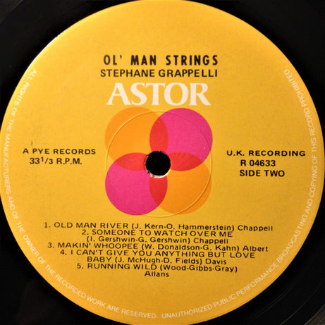 Stéphane Grappelli : Ol' Man Strings (LP, Album, Comp, Club, RE)