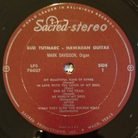 Bud Tutmarc : Sacred Hawaiian Melodies (LP, Album)