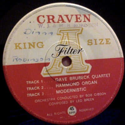 The Dave Brubeck Quartet : Craven "A" King Size Filter (7", EP)