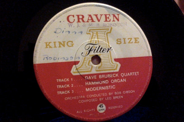 The Dave Brubeck Quartet : Craven "A" King Size Filter (7", EP)