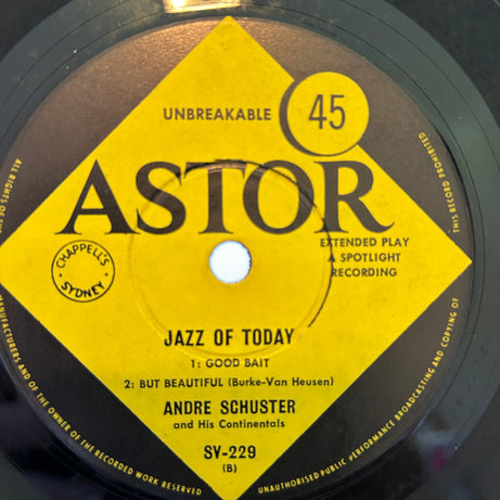 Andre Schuster And His Continentals : Our Love Is Here To Stay (7", EP)