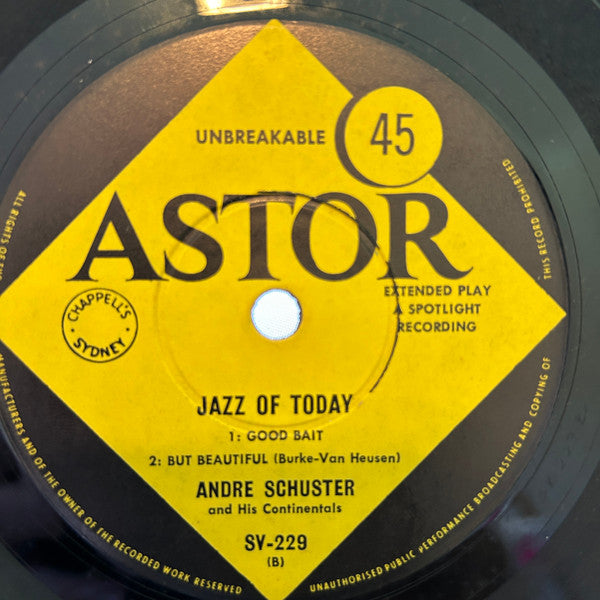 Andre Schuster And His Continentals : Our Love Is Here To Stay (7", EP)