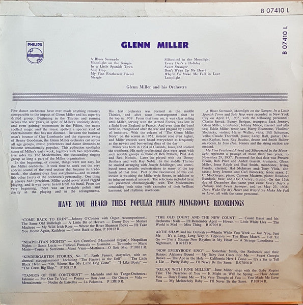 Glenn Miller And His Orchestra : Glenn Miller (LP, Mono)