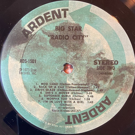 Big Star : Radio City (LP, Album, Mono, RE, RP, No )