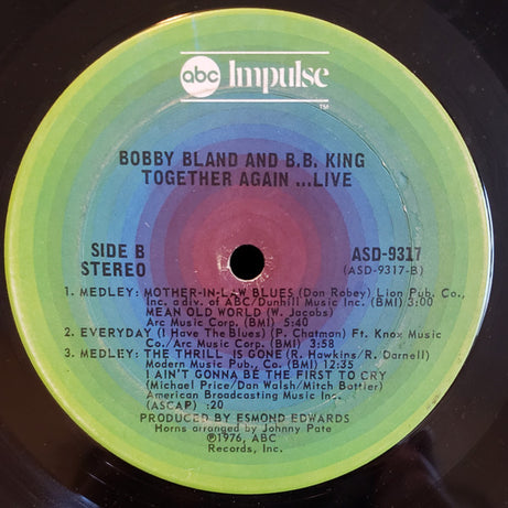 Bobby Bland & B.B. King : Together Again...Live (LP, Album, Ter)