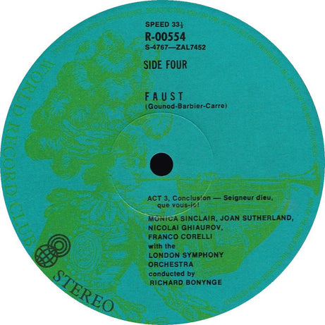 Charles Gounod :  Franco Corelli  /  Joan Sutherland  /  Nicolai Ghiaurov  /  London Symphony Orchestra  Conducted By Richard Bonynge : Faust (4xLP, Album, Club, RE, Gre + Box)