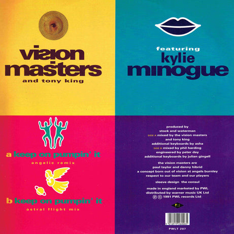 Vision Masters And Tony King Featuring Kylie Minogue : Keep On Pumpin' It (12", Single)