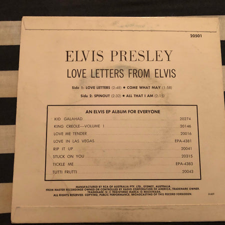 Elvis Presley : Love Letters From Elvis (7", EP)