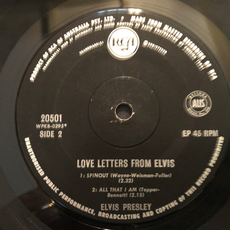 Elvis Presley : Love Letters From Elvis (7", EP)