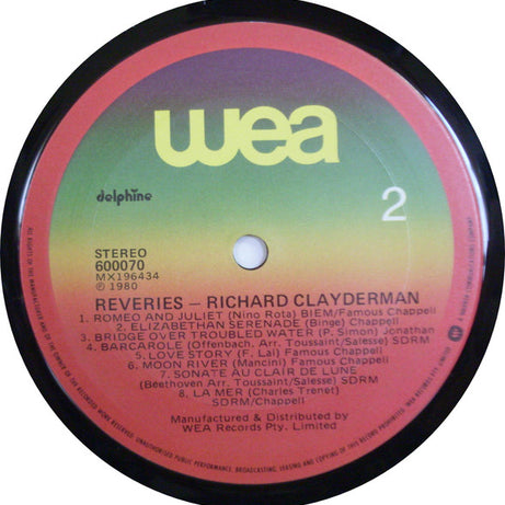 Richard Clayderman : Rêveries (LP, Album)