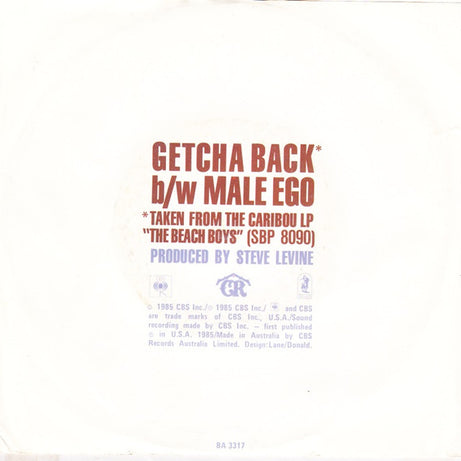 The Beach Boys : Getcha Back (7")