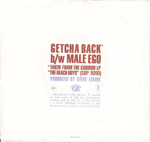 The Beach Boys : Getcha Back (7")