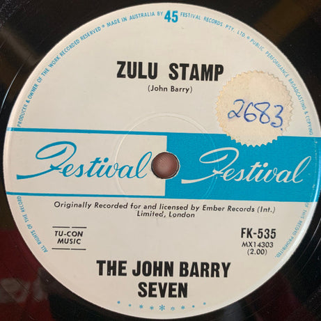 The John Barry Seven : Zulu Stamp (7")