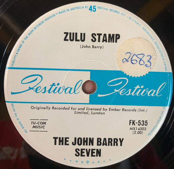 The John Barry Seven : Zulu Stamp (7")