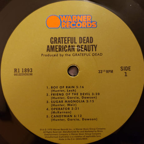 The Grateful Dead : American Beauty (LP, Album, RE, RP, 180)