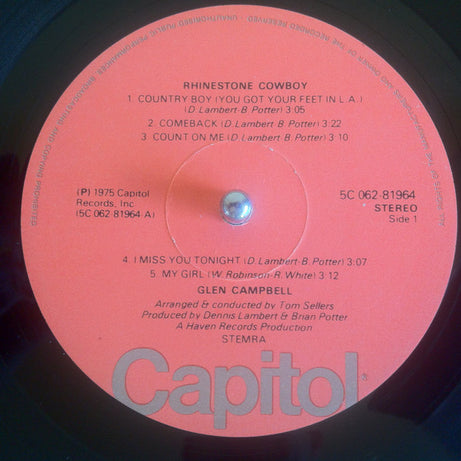 Glen Campbell : Rhinestone Cowboy (LP, Album)