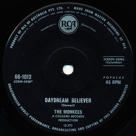 The Monkees : Daydream Believer (7", RP)