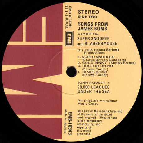 Various : Songs From First Family On The Moon Starring The Jetsons (LP, Mono)