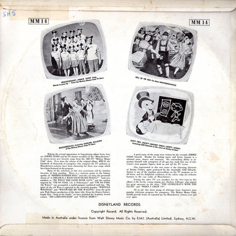 Jimmie Dodd, The Mouseketeers, Mickey Mouse (2), Donald Duck, Jiminy Cricket : 27 New Songs From The Mickey Mouse Club TV Show (LP, Album, Mono)