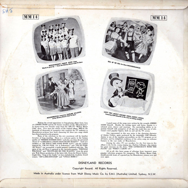 Jimmie Dodd, The Mouseketeers, Mickey Mouse (2), Donald Duck, Jiminy Cricket : 27 New Songs From The Mickey Mouse Club TV Show (LP, Album, Mono)