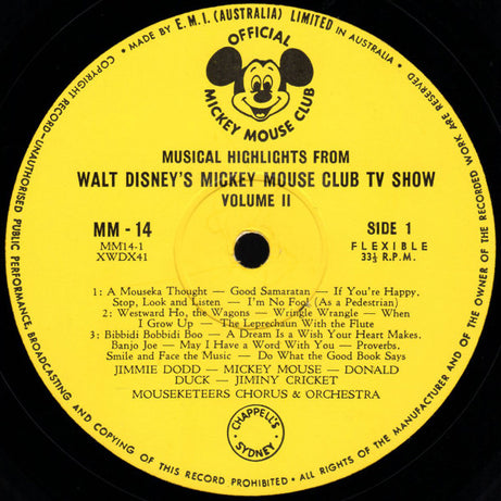 Jimmie Dodd, The Mouseketeers, Mickey Mouse (2), Donald Duck, Jiminy Cricket : 27 New Songs From The Mickey Mouse Club TV Show (LP, Album, Mono)