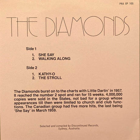 The Diamonds : America's Number One Singing Stylists (7", EP)