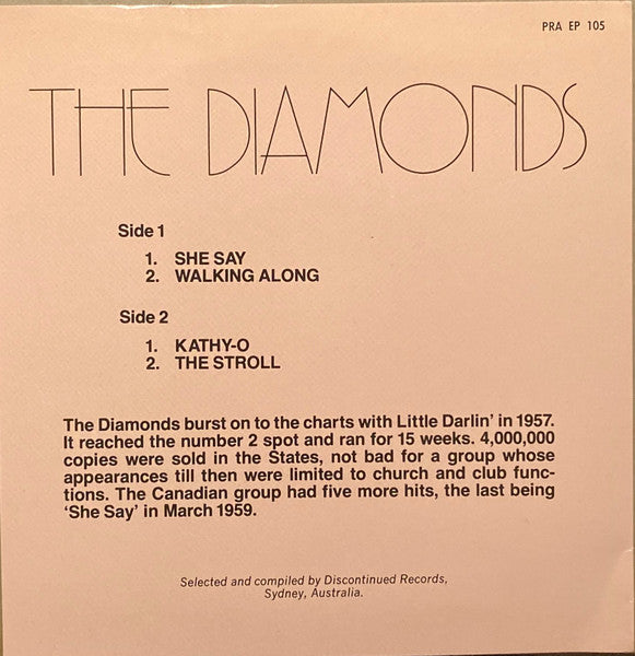 The Diamonds : America's Number One Singing Stylists (7", EP)