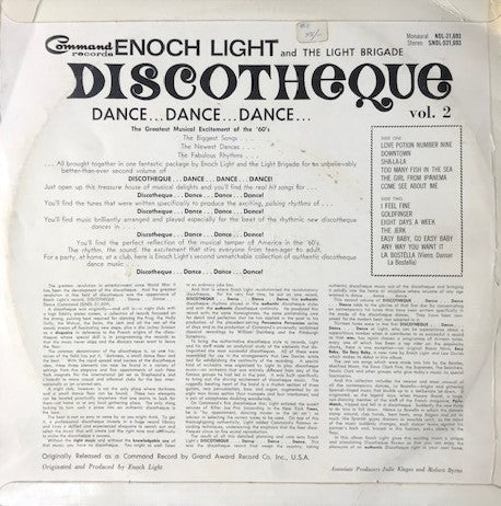Enoch Light And The Light Brigade : Discotheque vol. 2 (LP)
