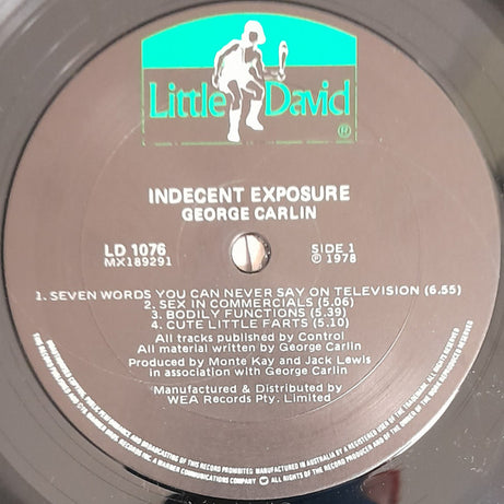 George Carlin : Indecent Exposure: Some Of The Best Of George Carlin (LP, Comp)