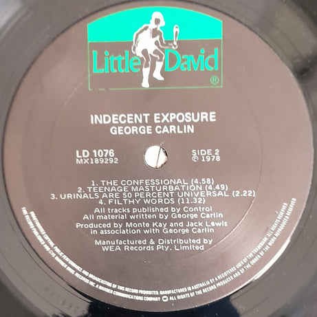 George Carlin : Indecent Exposure: Some Of The Best Of George Carlin (LP, Comp)