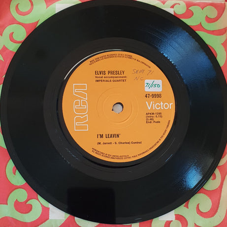 Elvis Presley : I'm Leavin' (7", Single)