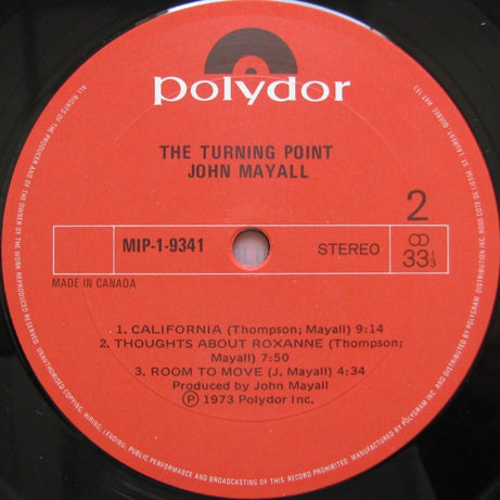 John Mayall : The Turning Point (LP, Album, RE, RP)