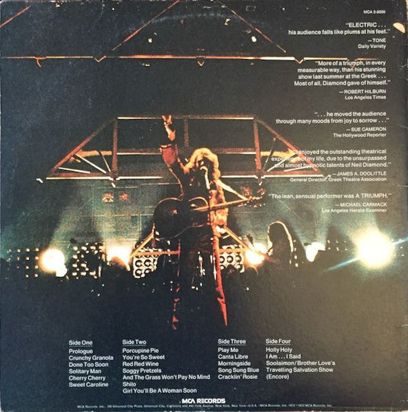 Neil Diamond : Hot August Night (2xLP, Gat)