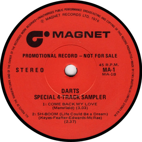 Darts : Special 4-Track Sampler (12", Promo, Smplr)