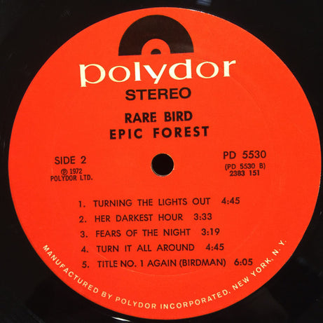 Rare Bird : Epic Forest (LP, Album, Mon)
