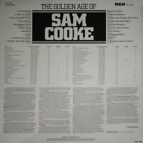 Sam Cooke : The Golden Age Of Sam Cooke (LP, Comp)