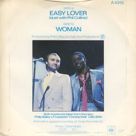 Philip Bailey & Phil Collins : Easy Lover (7", Single, Pap)