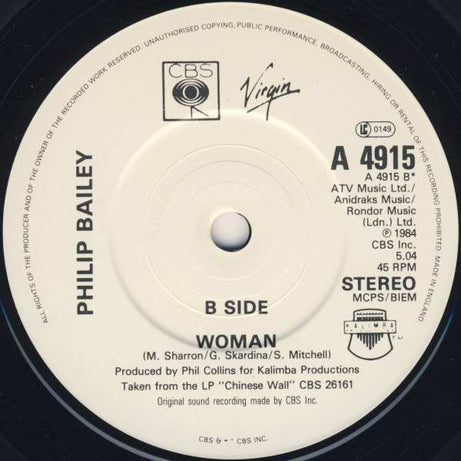 Philip Bailey & Phil Collins : Easy Lover (7", Single, Pap)