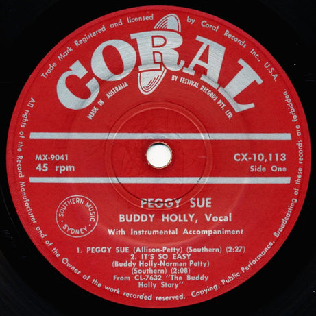 Buddy Holly : Peggy Sue (7", EP, M/Print)