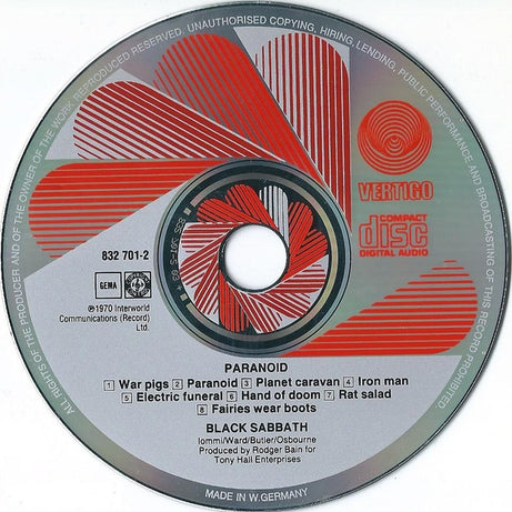 Black Sabbath : Paranoid (CD, Album, RE)